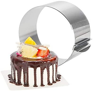 China Sustainable Baking Tools Cake Tools Adjustable Round Form Stainless Steel Cake Mold Cake Mousse Ring for sale