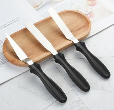 China Sustainable 3pcs Baking Decorating Tools Metal Stainless Steel Cake Icing Spatula Set for sale