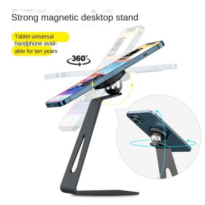 China Factory Adjustable In Stock Supplies New Stand For Living Flowing Metal360Degree Lazy Phone Bracket Rotating Desktop Stand for sale