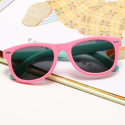 China Colorful Anti UV400 Frame Rectangle Kids Sunglasses Lovely Girl Sunscreen Tide Glass Sunglasses For Children for sale