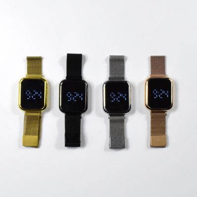 China Wholesale Custom Diamond Women Band Girls Wristwatch LED Display Day/Date Logo Square Digital Watch For Ladies for sale