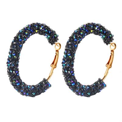 China New fashion BOHEMIA exaggerated earrings Korea retro personality d surround earrings crystal jewelry women earrings for sale