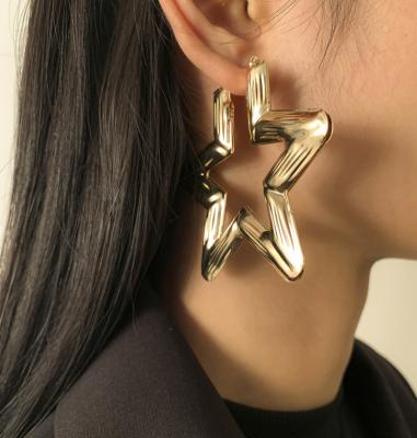 China FASHIONABLE Popular Five Point Star Earring Women Star Big Earrings Dangle Earrings for sale