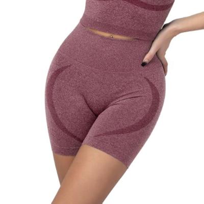 China New seamless Anti-UV knitted crac! crack! abut yoga shorts fitness short running pants tight quick dry yoga exercising shorts for sale