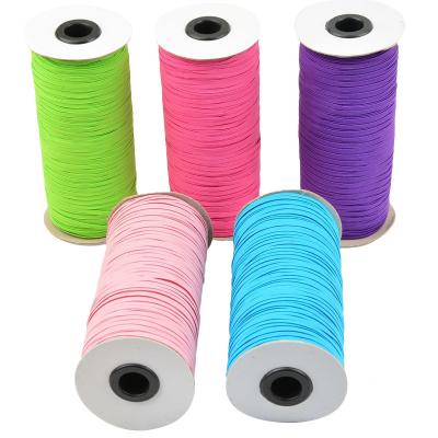 China Factory Custom 1/4 Inch 6mm 8mm 12mm Elastic Woven Webbing Elastic Nylon Strap for sale