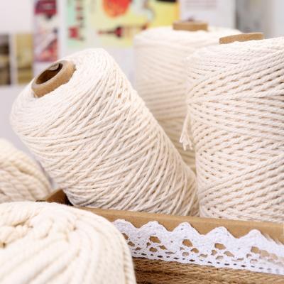 China Good quality 4mm macrame rope cotton cord sustainable makrame garn for craft for sale