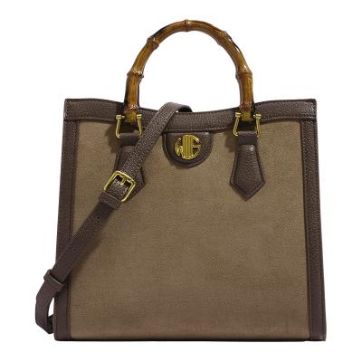 China New PORTABLE hot sale ladies designer handbag and purse tote bag latest design bags women handbag 2013 with bamboo handle for sale