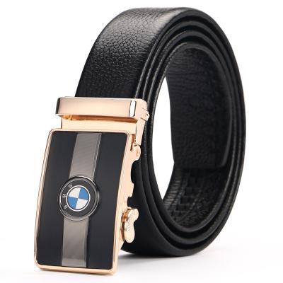 China New Fashion Men Genuine Leather Belt Lychee Pattern Cowhide Belt For Gift for sale