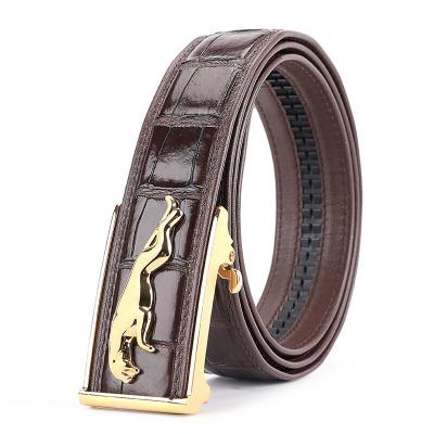 China Other Alligator Leather Belt Business Men Leather Belt Buckle Leather Automatic Belt for sale