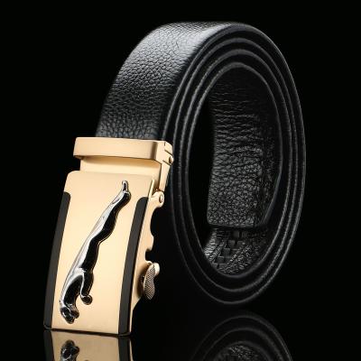 China Cowhide cattle leather belt men's leather belt manufacturers direct business leisure automatic buckle belt for sale