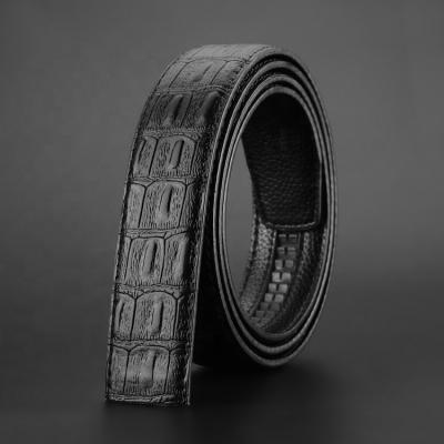 China New Artificial Leather ALLOY Band Belt Men's Automatic Belt Body Customized Embossed PU Belt Body for sale