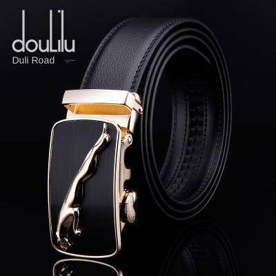 China Wholesale Cowhide Men's Leather Belt Cowhide Business Automatic Buckle Belt for sale