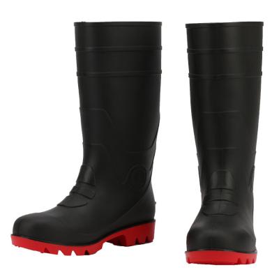 China Anti-odor black rain boot for man unisex waterproof anti-slip puncture resistant wear antistatic and high qualeryity quickly delivy for sale