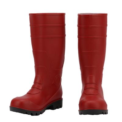 China Factory Whosale Waterproof Anti-Smell Safety Boots Red Rain Shoes For Adults Raining Boots Shoes Men Women for sale