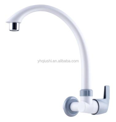 China Metered Faucets 2017 Wall Type Plastic Long Neck Swing Spout Kitchen Sink Faucet Faucet For Cold Water (E-01) for sale