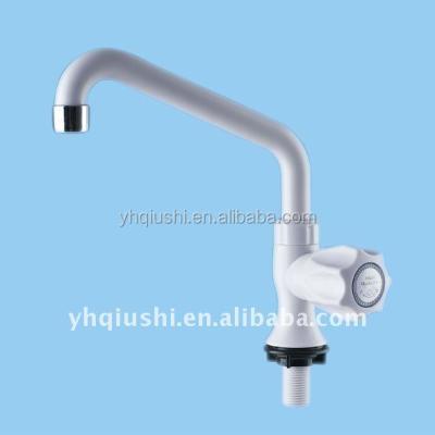 China 2017 CLASSIC Long Neck Spout Plastic Kitchen Mixer Tap Faucet For Cold Water (T-02) for sale