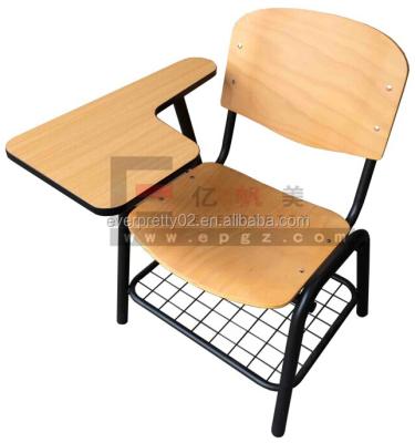 China Modern Wholesale School Furniture Conference Stacking Chair , African Tender Writing Tablet Chairs for sale