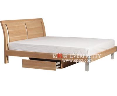 China Modern Modern Staff Room Furniture Wooden King Double Size Bed For Staff for sale