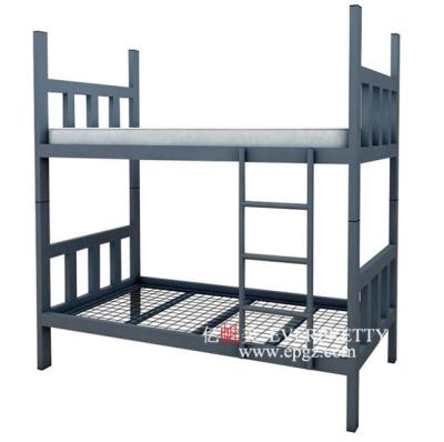 China Lighted Headboard Worker Dorm Bedroom Furniture Metal Bunk Bed With Stairs Price for sale