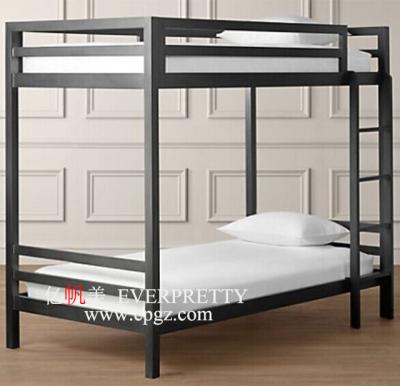 China Modern Hot Sale College Dorm Hotel Metal Bunk Bed For Student And Adult for sale