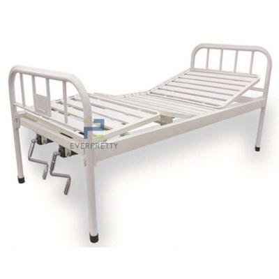 China Cheap Medical Adjustable Customizable Manual 2 Cranks Folding Hospital Bed Cheap Hospital Bed Brands for sale