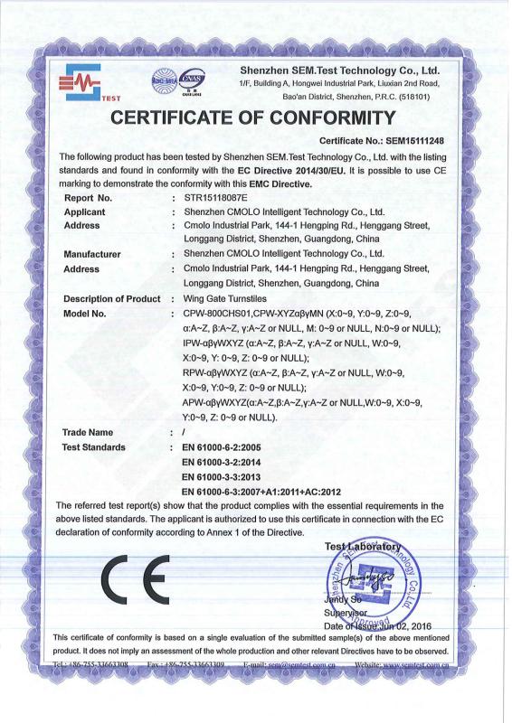 CE - Shenzhen CMOLO Intelligent Technology Co., Ltd