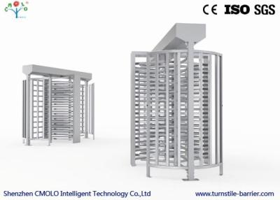 China Dual Passage Biometric Rotating Gates , Facial Recognition Full High Turnstile Barrier for sale