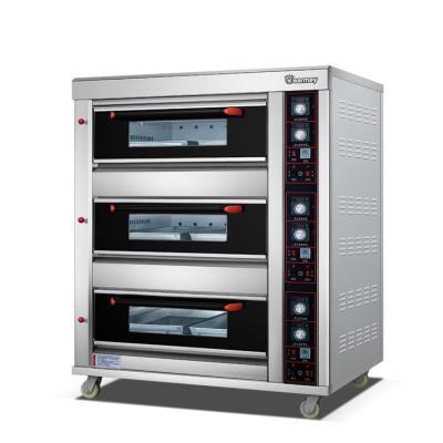 China Hotel Hot Selling Professional Bread Making Machine Double Deck Gas Bread Oven for sale