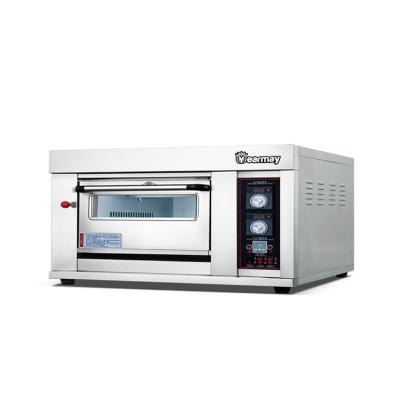 China food & Beverage Factory New Design Bread Making Machine Bakery Oven Prices Cake and Bread Ovens 1 Deck 1 Professional Baking Trays 220V Supplied for sale