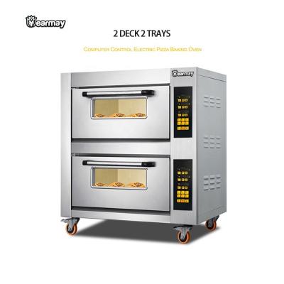 China High Quality Easy Opertation High Capacity 2 Layer Stainless Steel Baking Oven For Industrial And Pizza With Lighting System for sale