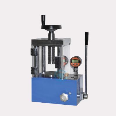 China 30T lab Manual hydraulic powder press machine with optional safety cover and digital pressure gauge for sale