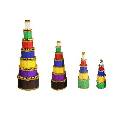 China Incense Ceramic Buddhist Colorful Pagoda for sale