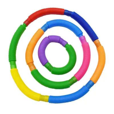 China Factory Direct Sales Eco-Friendly Decompression Tube Children's Diy Multicolor Bendable And Stretchable Plastic Toys Educational Toys for sale