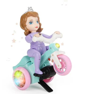 China Electric explosions princess tricycle lighting music stall selling boy cartoon toy 142 spinning car for sale