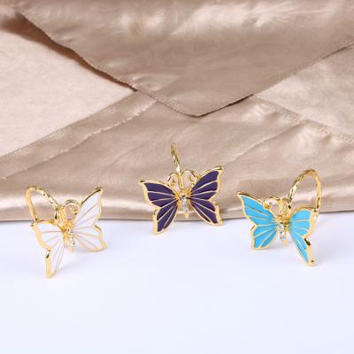 China Viable hot sale gold butterfly table napkin ring for sale