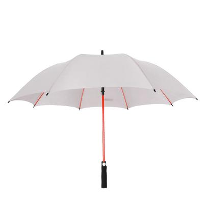 China Sunny Rainy Large Size Automatic Pure Color Business Straight Golf Gift Golf Advertising Umbrella for sale