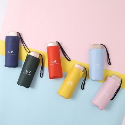 China 2019 New Portable 5 Manual Sunny Times Rainy Mini Umbrella for sale