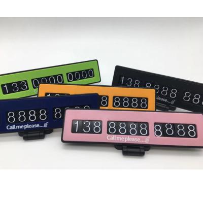 China Fashion Eco - Friendly Wholesale Car Mounted Phone Number Plates Temporary Parking Card for sale