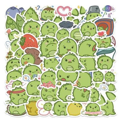 China 50Pcs Sicker Decorative Sticker PVC Waterproof Cute Cartoon Dinosaur For Kids Water Bottles Car Wall Laptop Album Luggage for sale