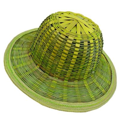 China Cheap Handmade Wide Brim Water Proof Factory Price Bamboo Straw Hat Bamboo Straw Hat Eco-Friendly for sale