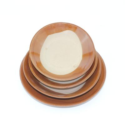 China Eco - Friendly Handmade Clay Dinner Dish Clay Bowl Tableware Clay Bowl for sale