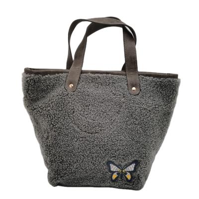 China Berber Fleece New Product Listing Handbags For Women Berber Fleece Tote Bag for sale