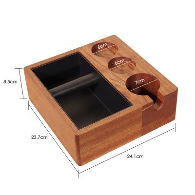 China Sustainable Wholesale Ground Coffee Blow Box Wooden Multifunction Coffee Blow Box Drawer for sale