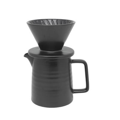 China Viable Wholesale Customized Ceramic Pour Over Coffee Dripper v60 Coffee Drip Filter Set for sale