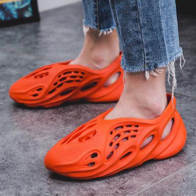 China Wholesale Summer Fashion trend couple Slippers Beach Flat Sandals solid color casual breathable Shoes for women and men for sale