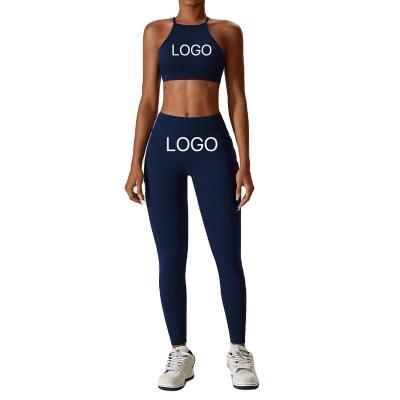 China Breathable Women custom workout clothing sports bras gym fitness sets scrunch butt leggings yoga wear for sale