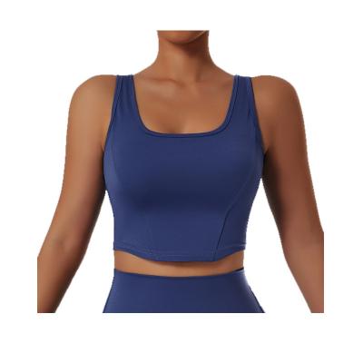 China Breathable Women Custom Open Back Yoga Crop Tops Sexy Yoga Bras With Recycled for sale