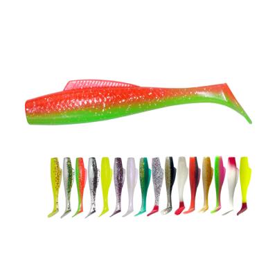 China TPR HAKWLURE TPR soft baits 6pcs 85mm 5g T-tail bait soft plastic fishing lure silicone worm lure for sale