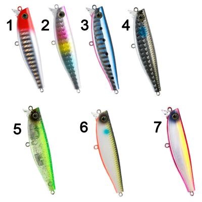 China ABS HAWKLURE Sinking Minnow Lure 7cm Sea Bass Lure 10g Hard Plastic Artificial Hard Fishing Tackle for sale