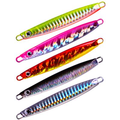 China Fish Lead Jig 18g 21g 30g Metal Fishing Paint Jig HAWKLURE Slow Downhill Hard Lure for sale